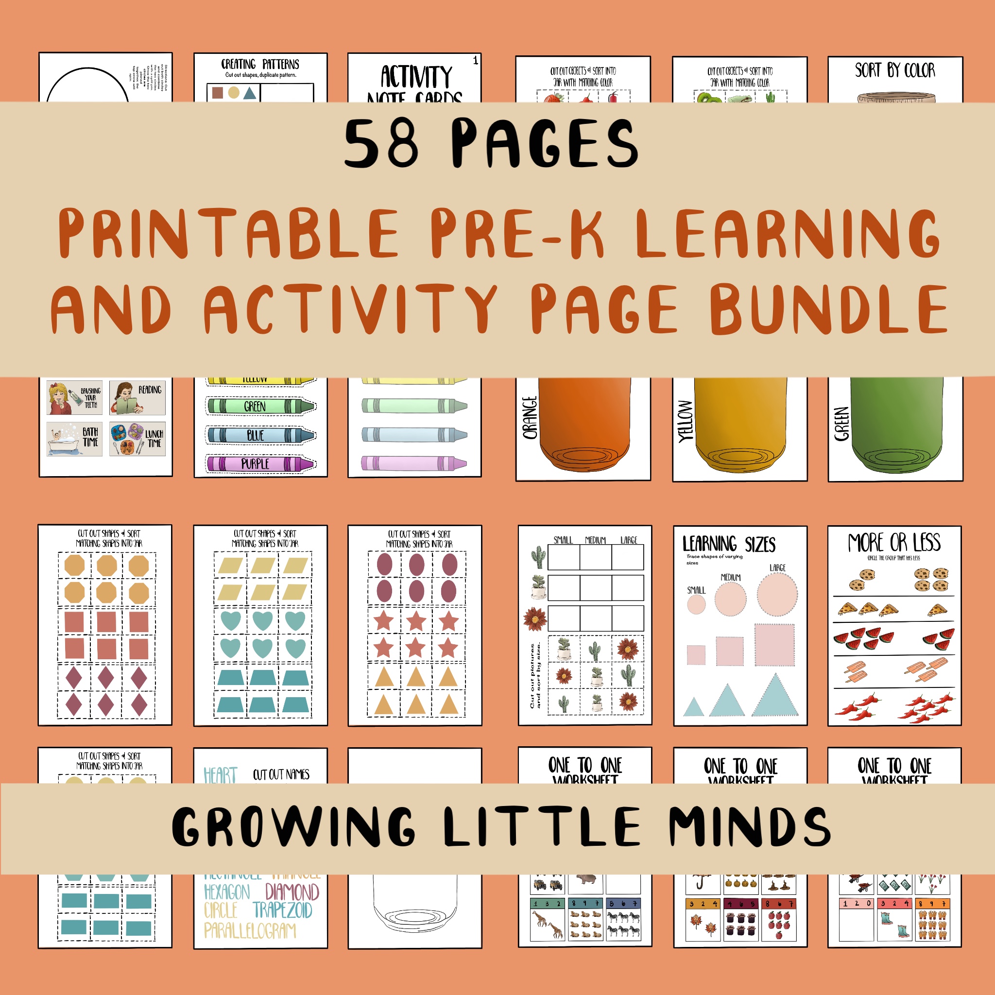 Giggles & Vine Pre-school Learning and Activity Packet